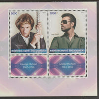 Congo 2017 George Michael perf sheet containing two values plus two labels unmounted mint