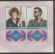 Congo 2017 George Michael perf sheet containing two values plus two labels unmounted mint