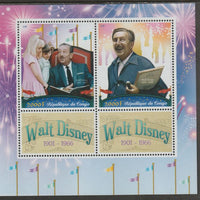 Congo 2018 Walt Disney perf sheet containing two values plus two labels unmounted mint