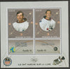Congo 2019 Apollo 16 perf sheet containing two values plus two labels unmounted mint