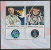 Congo 2018 Space - Friendship & Discovery perf sheet containing two values plus two labels unmounted mint