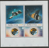 Congo 2018 Space - Skylab perf sheet containing two values plus two labels unmounted mint
