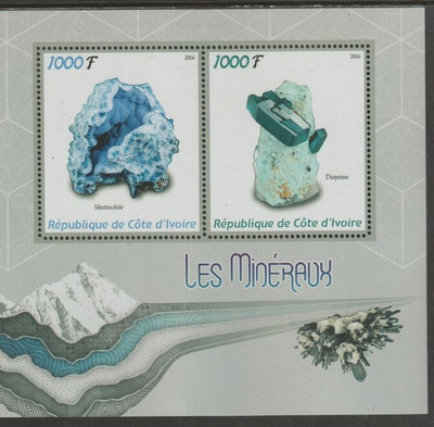 Ivory Coast 2016 Minerals perf sheet containing two values unmounted mint
