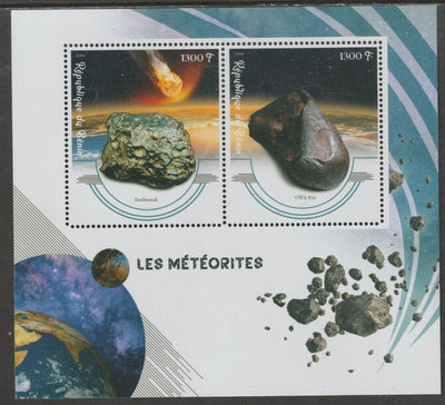 Benin 2019 Meteorites perf sheet containing two values unmounted mint