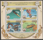 Congo 2015 Jules Verne - 110th Death Anniversay perf sheet containing four values unmounted mint