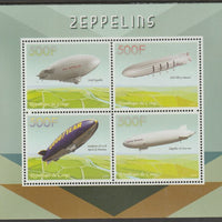 Congo 2015 Zeppelins perf sheet containing four values unmounted mint