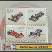 Congo 2015 Formula 1 perf sheet containing four values unmounted mint