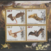 Benin 2015 Bats perf sheet containing four values unmounted mint