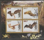 Benin 2015 Bats perf sheet containing four values unmounted mint