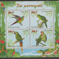 Benin 2015 Parrots perf sheet containing four values unmounted mint
