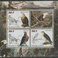 Benin 2015 Raptors perf sheet containing four values unmounted mint