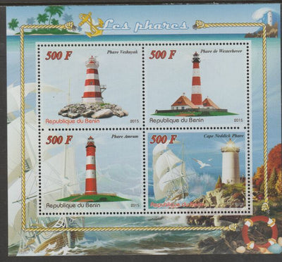 Benin 2015 Lighthouses perf sheet containing four values unmounted mint