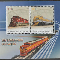 Djibouti 2015 Classic Locomotives perf sheet containing two values unmounted mint