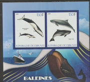 Djibouti 2015 Whales perf sheet containing two values unmounted mint