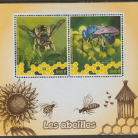 Ivory Coast 2018 Bees perf sheet containing two values unmounted mint