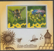 Ivory Coast 2018 Bees perf sheet containing two values unmounted mint