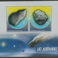 Ivory Coast 2018 Asteroids perf sheet containing two values unmounted mint