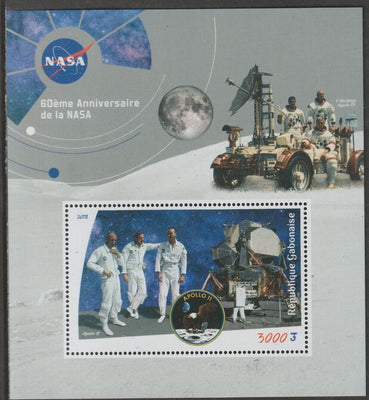 Gabon 2018 NASA 60th Anniversary perf m/sheet containing one value unmounted mint
