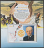 Gabon 2018 Rotary & Paul Harris perf m/sheet containing one value unmounted mint