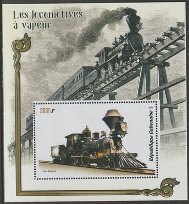Gabon 2019 Steam Railways perf m/sheet containing one value unmounted mint