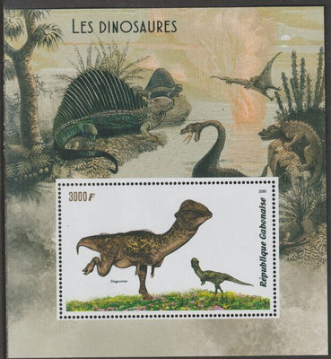 Gabon 2019 Dinosaurs perf m/sheet containing one value unmounted mint