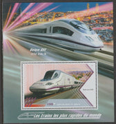 Benin 2018 High Speed Trains - Renfs AVE perf m/sheet containing one value unmounted mint