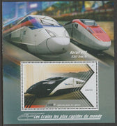 Benin 2018 High Speed Trains - Korail KTX perf m/sheet containing one value unmounted mint