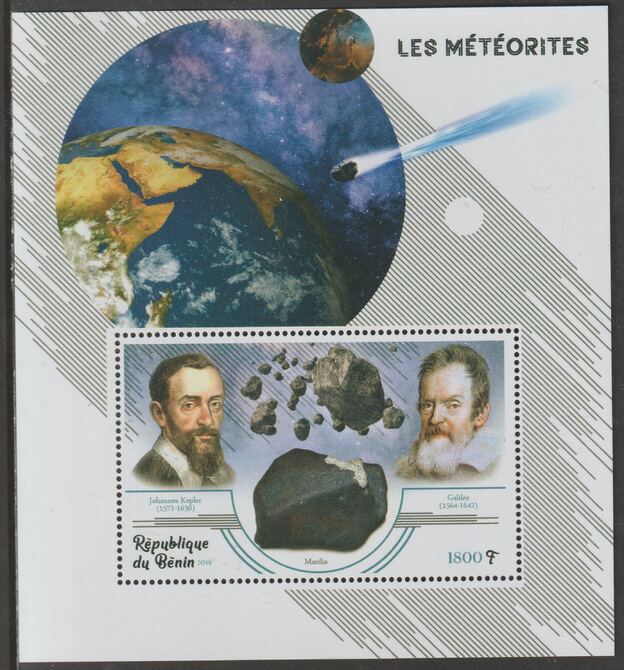 Benin 2019 Meteorites perf m/sheet containing one value unmounted mint
