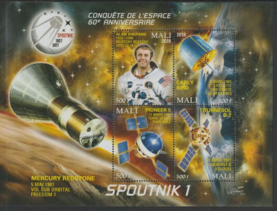 Mali 2018 Space - Sputnik 60th Anniversary #1 perf sheet containing four values unmounted mint