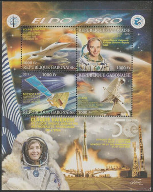 Gabon 2017 Space Exploration - 50 Years #2 perf sheet containing four values unmounted mint