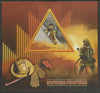 Djibouti 2015 Fire Fighters perf deluxe sheet containing one triangular shaped value unmounted mint