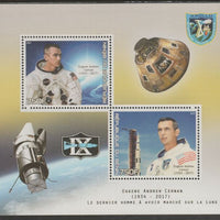 Benin 2017 Eugene Cernan perf sheet containing two values unmounted mint