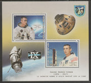 Benin 2017 Eugene Cernan perf sheet containing two values unmounted mint
