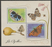 Benin 2017 Butterflies perf sheet containing two values unmounted mint
