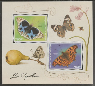 Benin 2017 Butterflies perf sheet containing two values unmounted mint