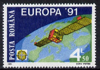 Rumania 1991 Europa (Satellite) unmounted mint Mi 4653