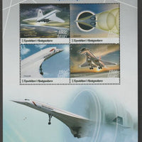 Madagascar 2019 Supersonic Aircraft perf sheet containing four values unmounted mint