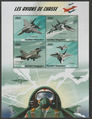 Madagascar 2019 Chase Planes perf sheet containing four values unmounted mint
