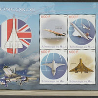 Mali 2015 Concorde perf sheet containing four values unmounted mint