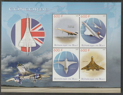 Mali 2015 Concorde perf sheet containing four values unmounted mint