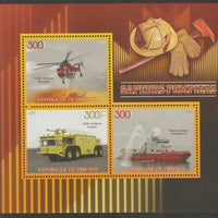 Djibouti 2015 Fire Fighting perf sheet containing three values unmounted mint