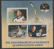 Djibouti 2015 Edwin Aldrin - 85th Birth Anniversary perf sheet containing three values unmounted mint