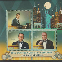 Djibouti 2015 Frank Sinatra Birth Centenary perf sheet containing three values unmounted mint