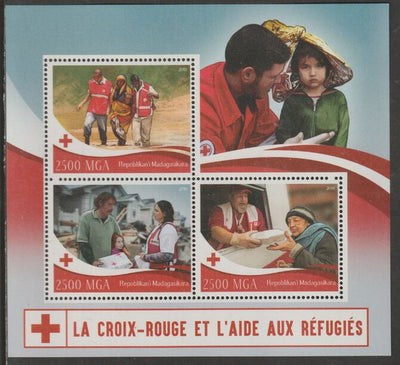 Madagascar 2016 Red Cross perf sheet containing three values unmounted mint