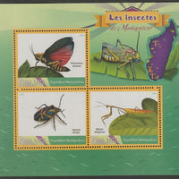 Madagascar 2016 Insects perf sheet containing three values unmounted mint