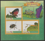 Madagascar 2016 Insects perf sheet containing three values unmounted mint