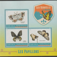 Madagascar 2016 Butterflies perf sheet containing three values unmounted mint