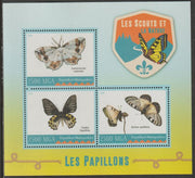 Madagascar 2016 Butterflies perf sheet containing three values unmounted mint