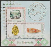 Madagascar 2016 Diamonds perf sheet containing three values unmounted mint