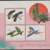 Madagascar 2016 Parrots perf sheet containing three values unmounted mint